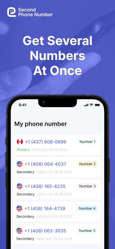 2nd Phone: Text & Call Number screenshot 2 of 5