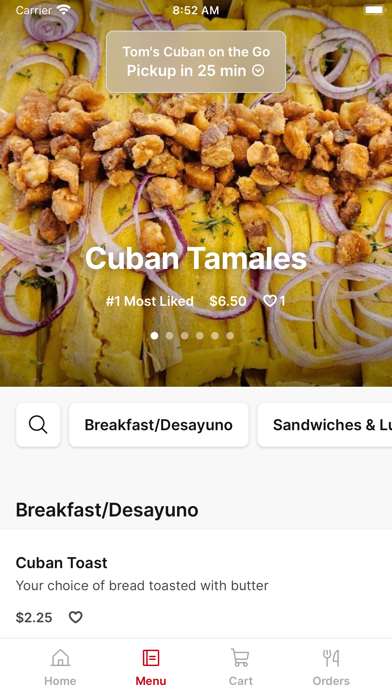 Tom's Cuban Ocala FL iPhone screenshot 2 - Food & Drink app