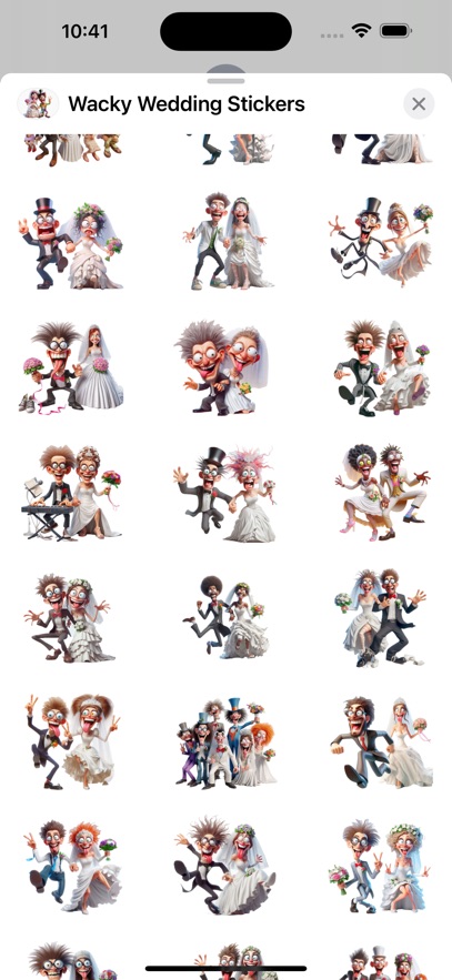 Wacky Wedding Stickers