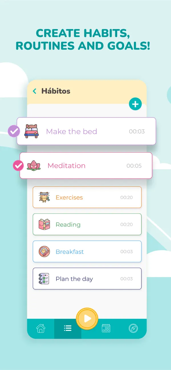 Morning Habits - Daily Routine iOS app screenshot showing feature 1