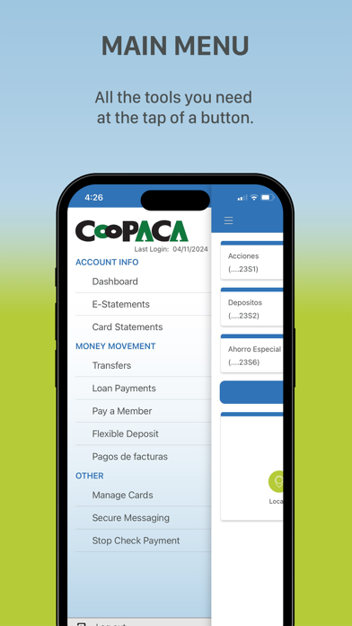 CooPACA Móvil Screenshot