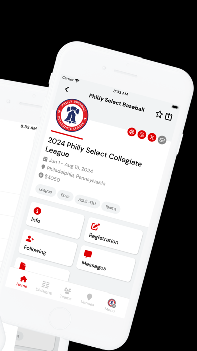 Philly Baseball Tournaments Screenshot