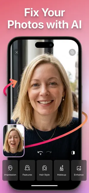 Refix: AI Photo & Face Editor iPhone screenshot 1
