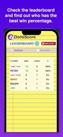 DomiScore iPhone screenshot