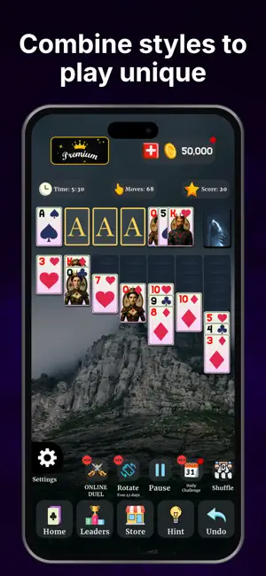 Classic Solitaire - Dark Mode screenshot 2