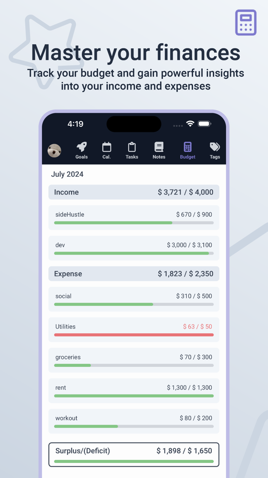#4. Goal Tracker - Illumtori (iOS) Με: BeaBea Lab Inc.