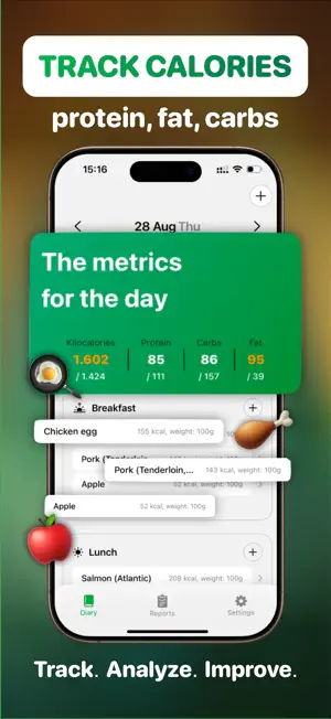 Calora: Food & Calorie Tracker screenshot 1