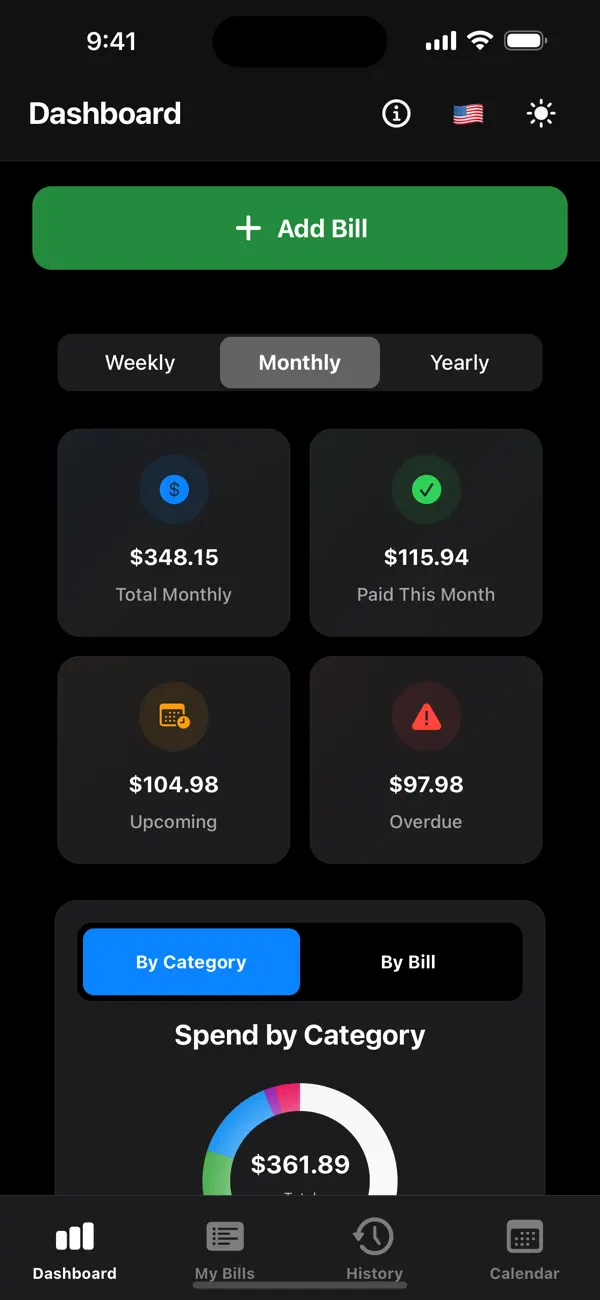 #5. Bills & Subscriptions Tracker (iOS) Podle: Felipe Vieira