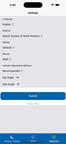Athan Prayer Times Screenshot 2 of 3