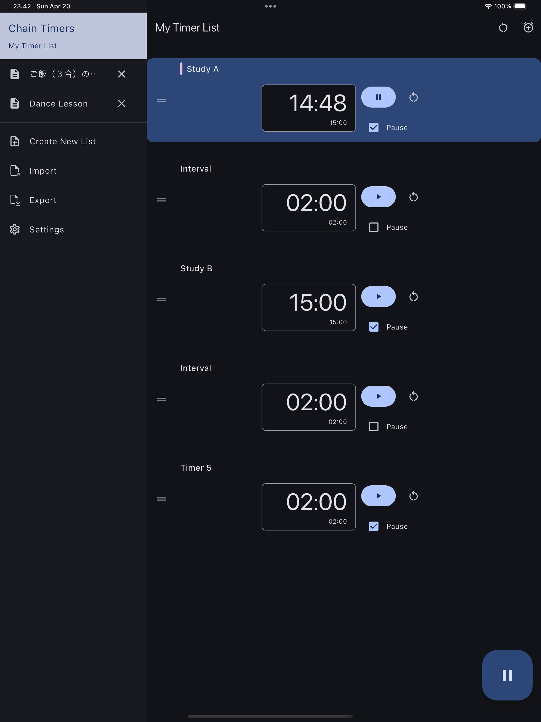 Chain Timers