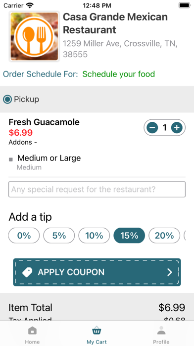 Casa Grande Mexican Restaurant Screenshot