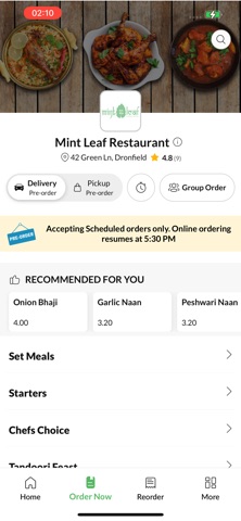 Mint Leaf Restaurant screenshot