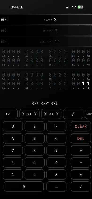 BinaryHexCalc screenshot 3