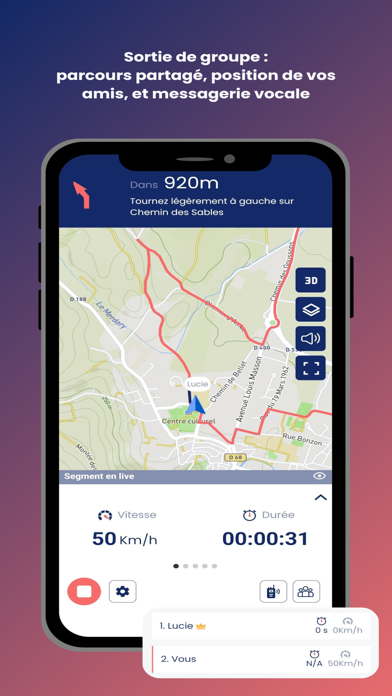 GPS vélo route - BikeCompanion Screenshot