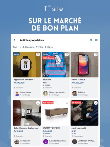 Bazarkely : achat seconde main iPad screenshot