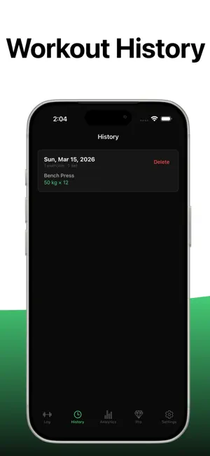 Gym Log Workout Tracker screenshot 2