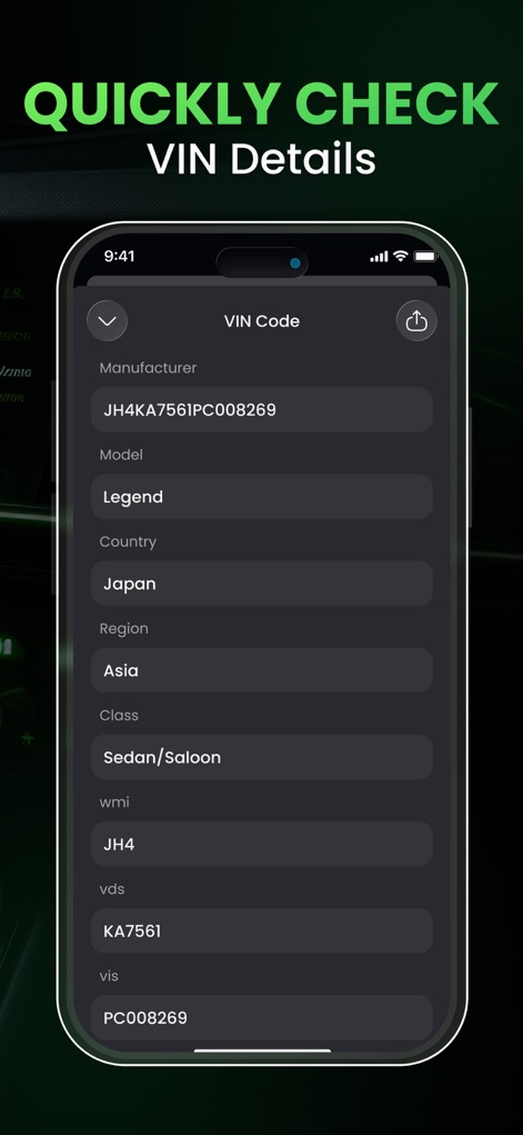Car.Play Connect: Smart Sync - This tool provides a convenient VIN check feature, instantly retrieving detailed vehicle information such as manufacturer and model specifications.