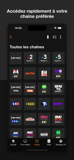 Capture d'écran de Orange TV • France sur iPhone 4