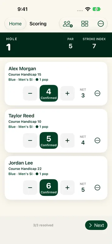 BrokenArrow Golf Scoring screenshot 1 of 6