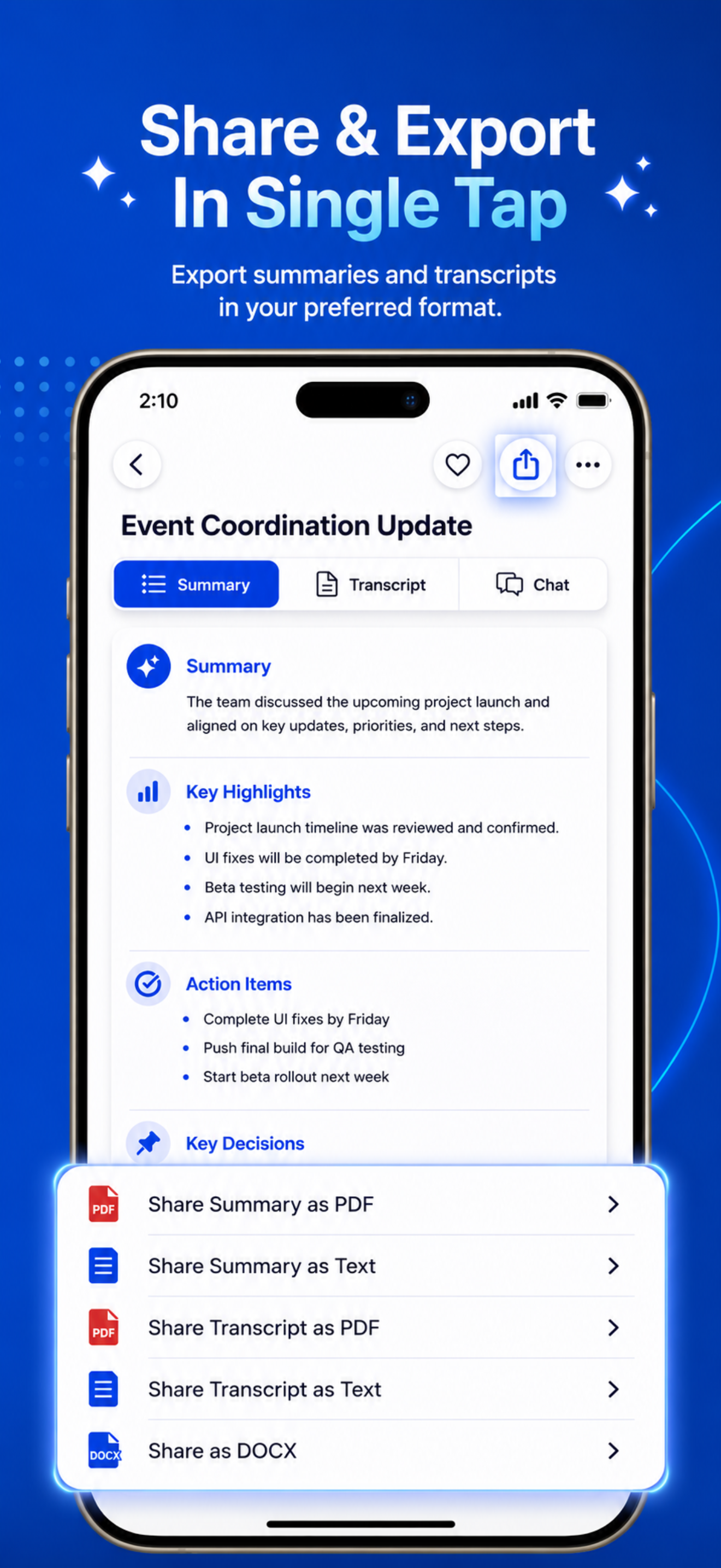 AI Meeting Summary: Note Taker screenshot 4