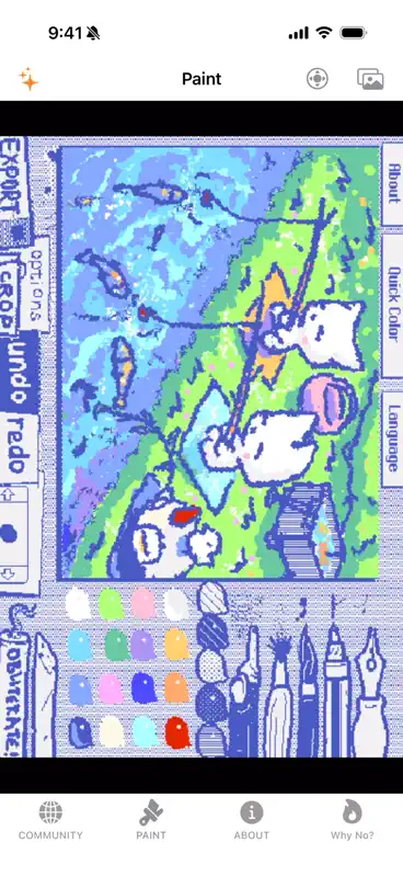 WigglyPaint fork:JigglyPaint screenshot 3 of 4