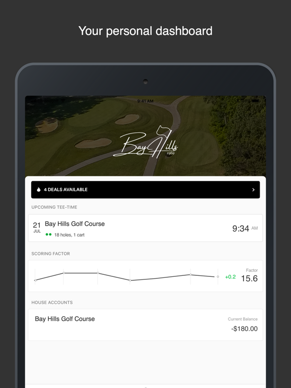 Bay Hills GC iPad screenshot 1 - Sports app