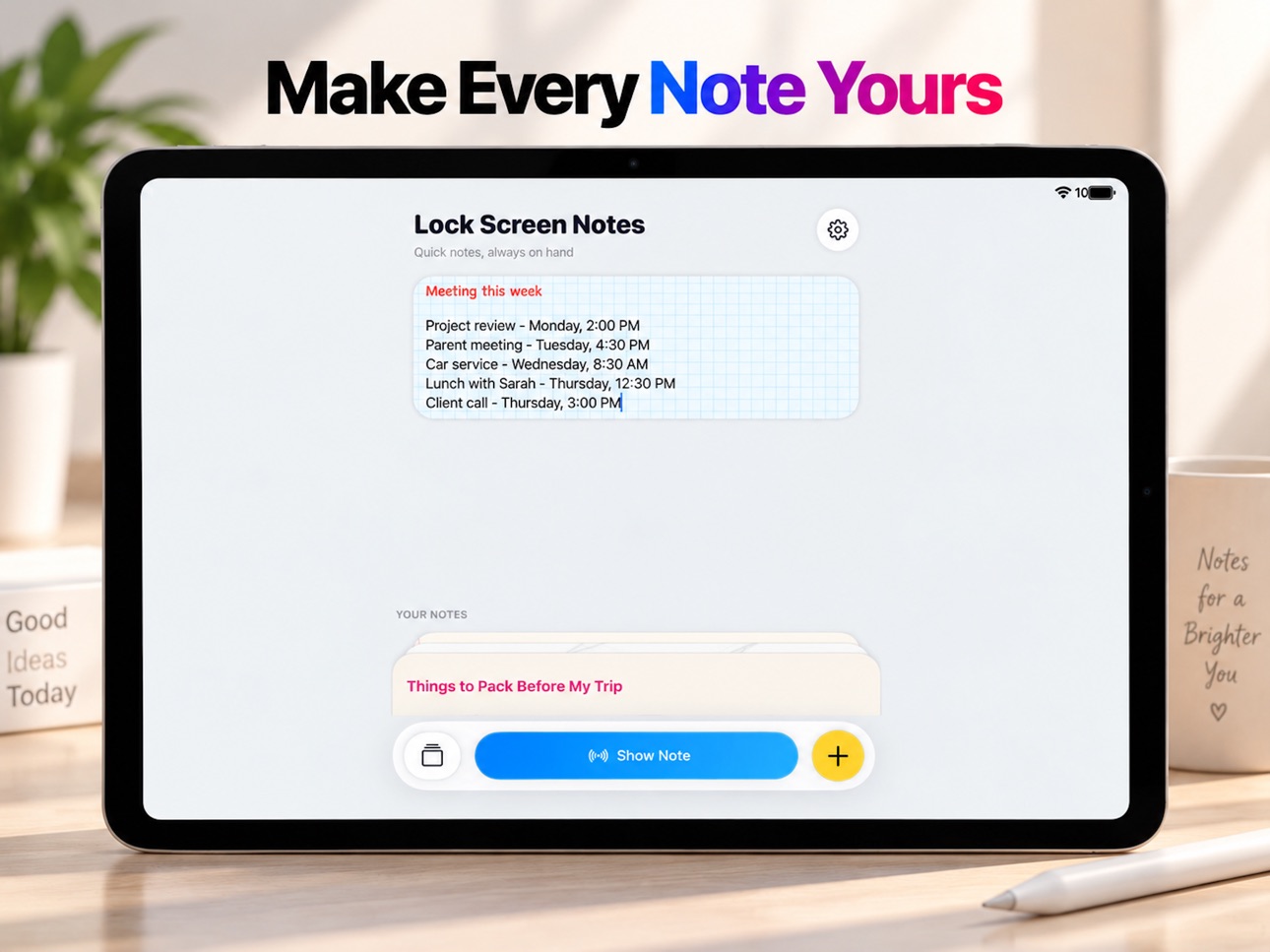 Screenshot 9 of Lock Screen Notes: Quick Pin