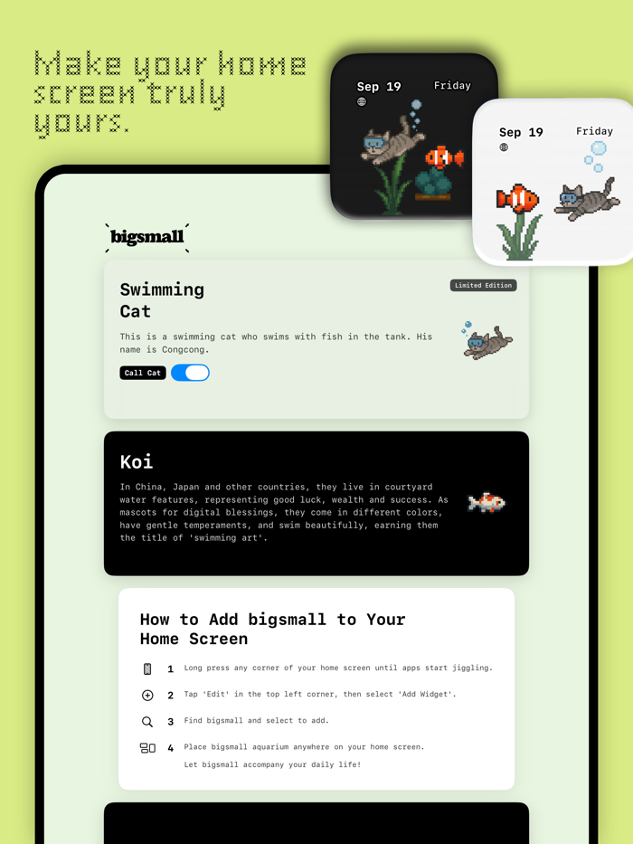 bigsmall - Fish. Cat. Widget.