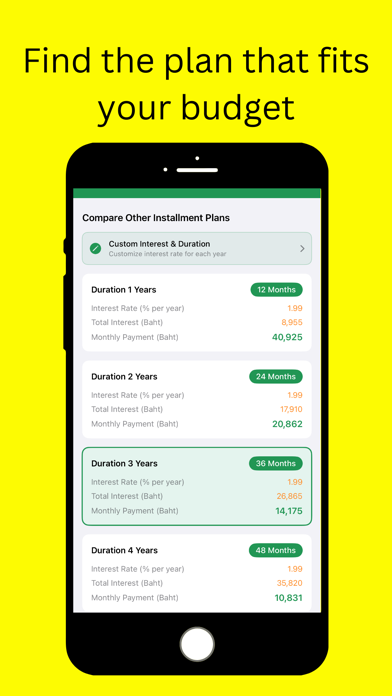 Screenshot #3 pour อัตราผ่อนรถ