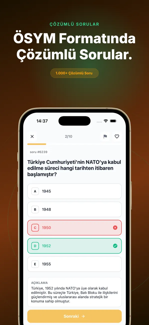 Screenshot #2 pour KPSS YKS Tarih Altın Bilgiler