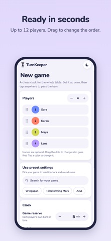 TurnKeeper: Board Game Timer screenshot 6