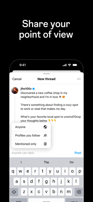 ‎Threads, an Instagram app תמונות מסך