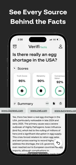 Verifi - Fact Checker iPhone-skjermbilde 3