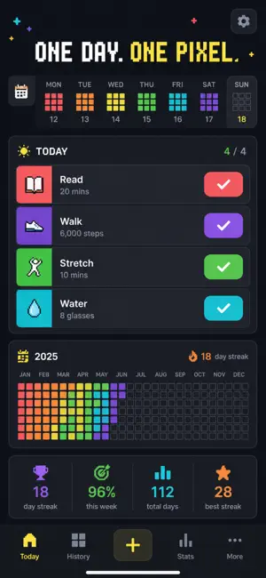 Pixel Habit Tracker & Streak screenshot 1