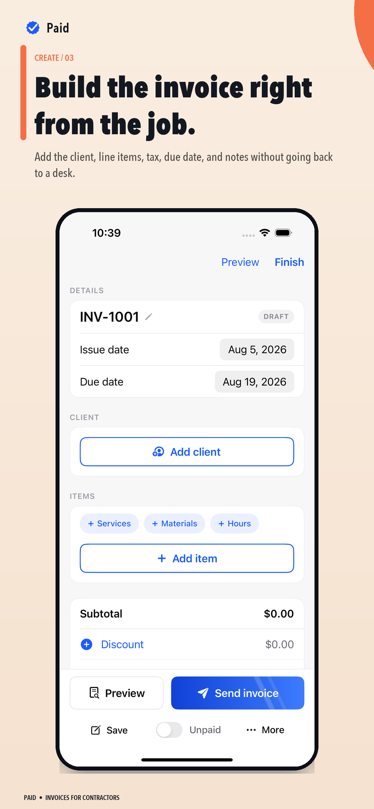 Paid: Invoices & Estimates screenshot 3