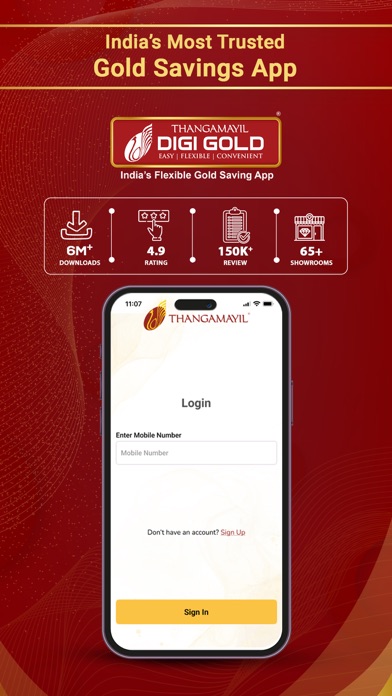 Thangamayil DigiGold iPhone screenshot 1 - Finance app
