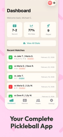 Pickleball Stats Tracker Screenshot 8 of 8
