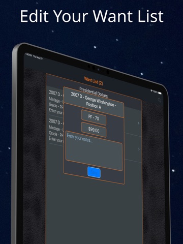Presidential Dollar iPad screenshot