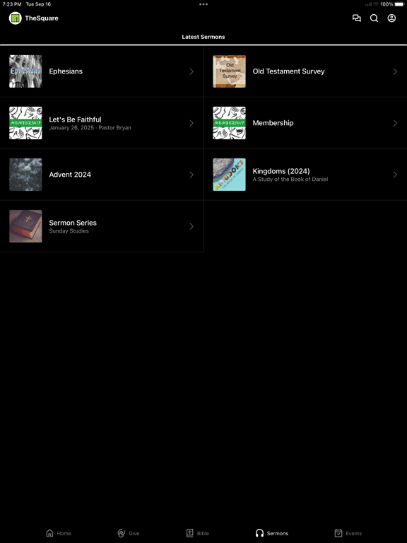 Church At The Square iPad screenshot 2 - Education app