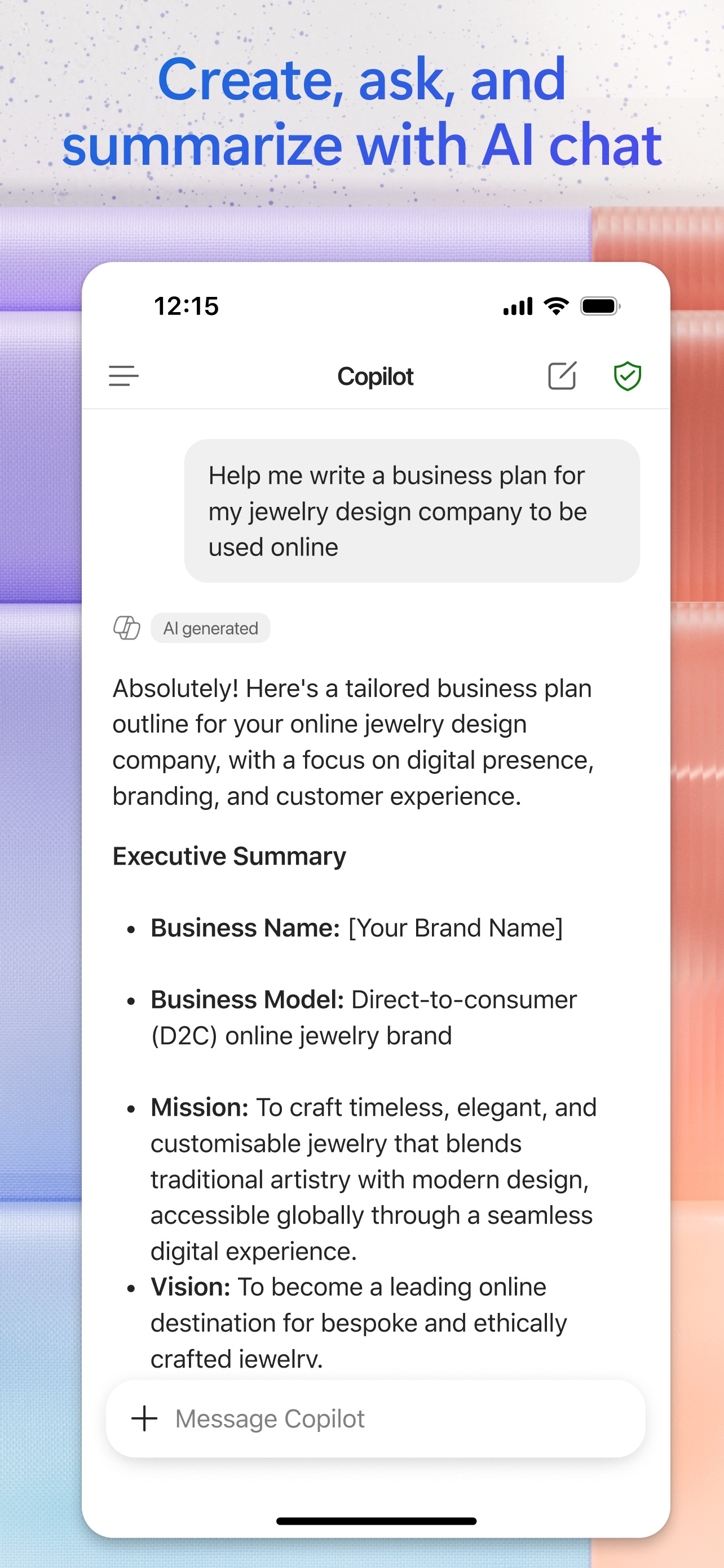 Microsoft 365 Copilot 스크린샷 2