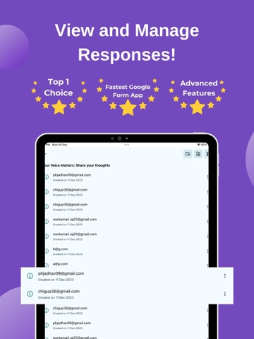 Forms for Google Forms & Doc iPad screenshot