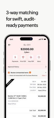 Zoho Procurement screenshot