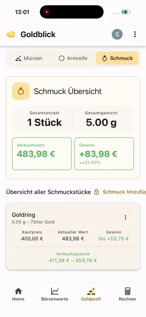 Goldblick iPhone screenshot 6