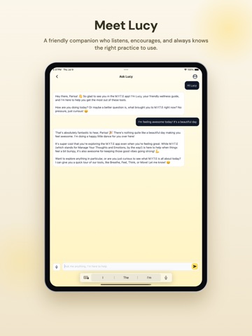 M.Y.T.E iPad screenshot