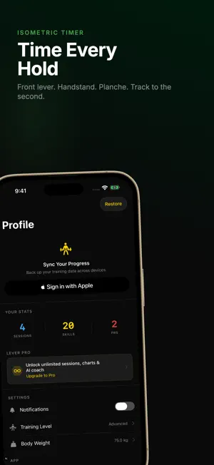 Calisthenics Tracker - Lever screenshot 4
