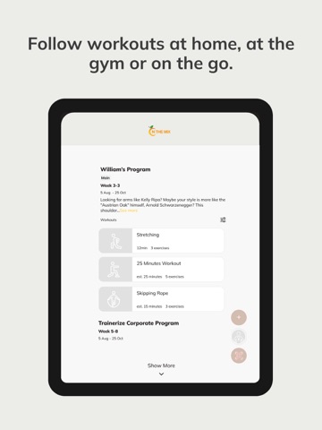 NTM Nutrition iPad screenshot