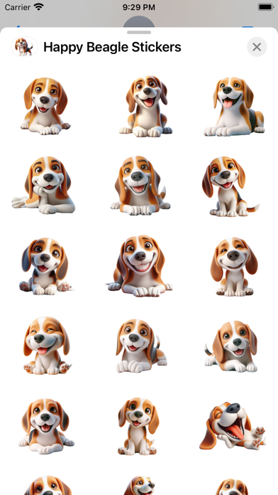 Screenshot #1 pour Happy Beagle Stickers