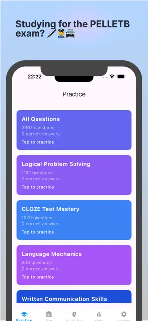 PELLETB Law Enforcement Exam screenshot 1