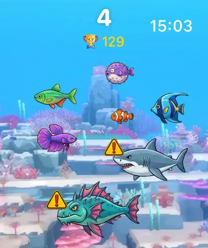 Screenshot #1 pour Poisson Mange Poisson: Évolue