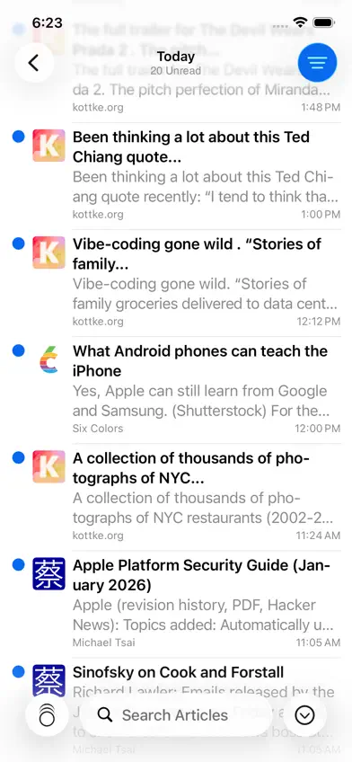 NetNewsWire: RSS Reader screenshot 4